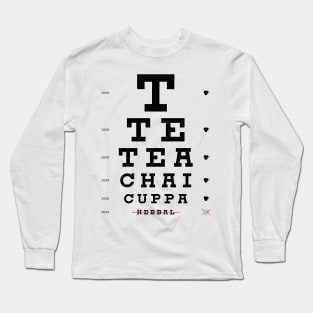 Tea Eye Chart Long Sleeve T-Shirt